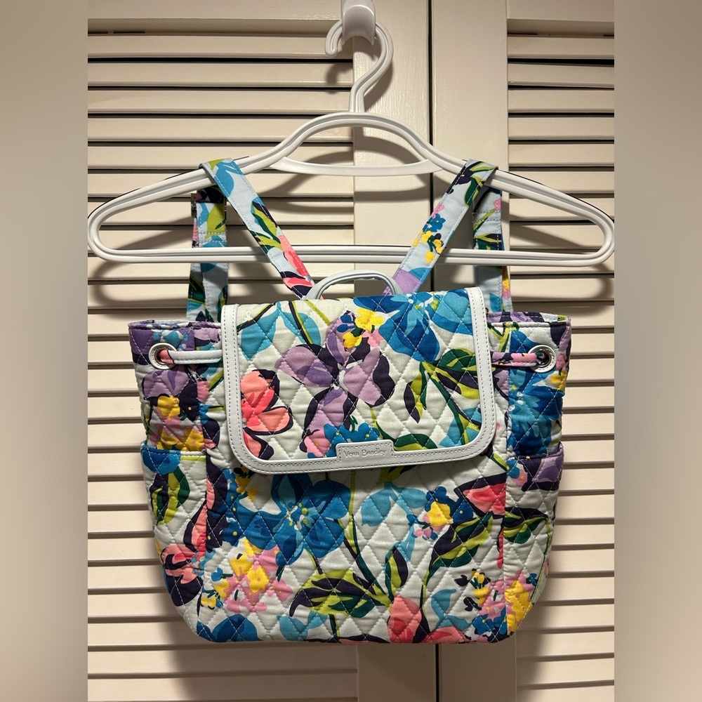 Vera Bradley spring floral small backpack with matching wallet - NWT